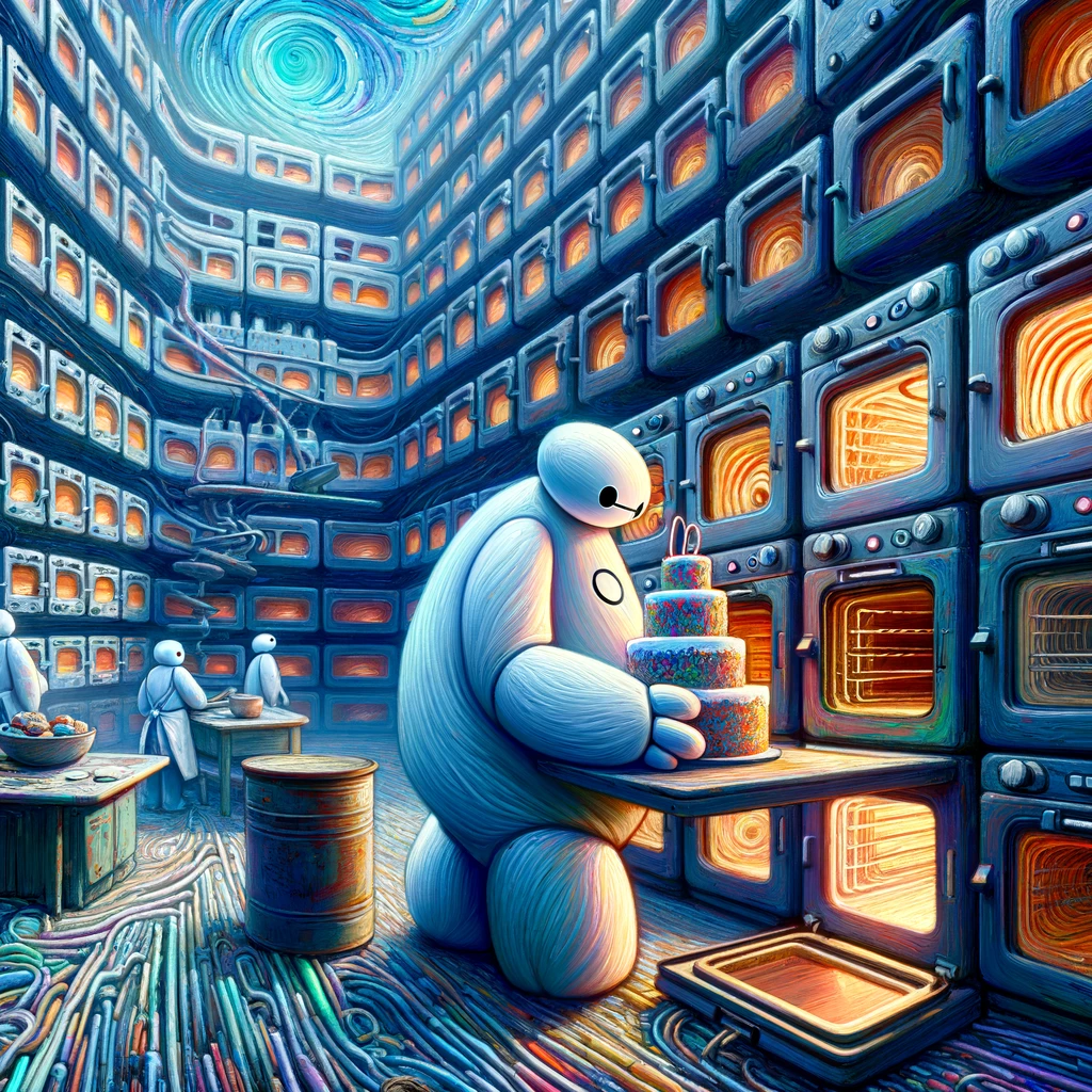 A bot baking thousand of cakes at the same time